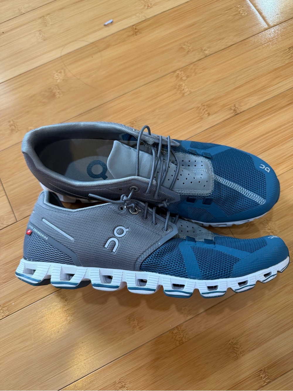 On Running Slip on Athletic Shoes in Blue and Gray
